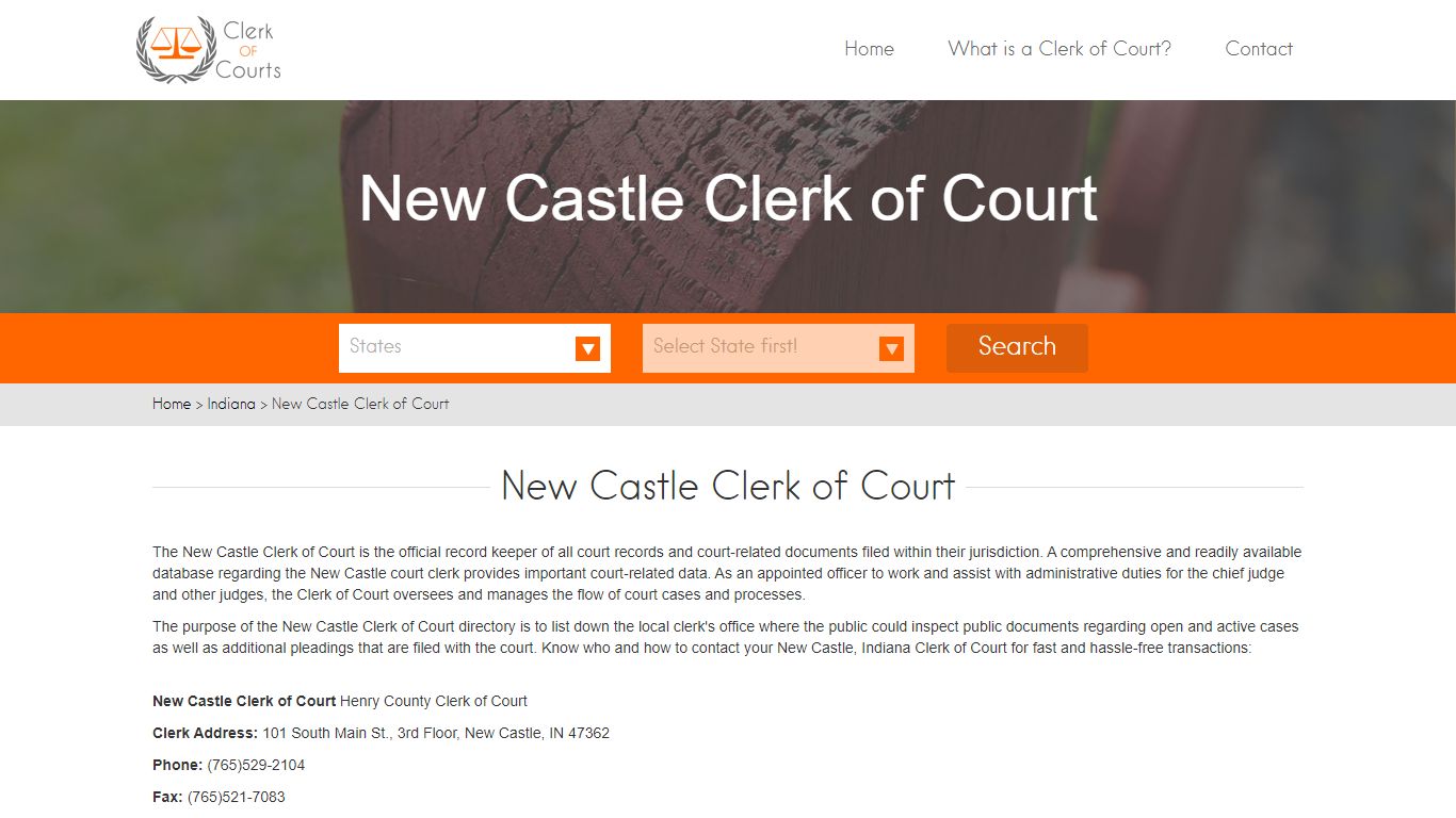 New Castle Clerk of Court